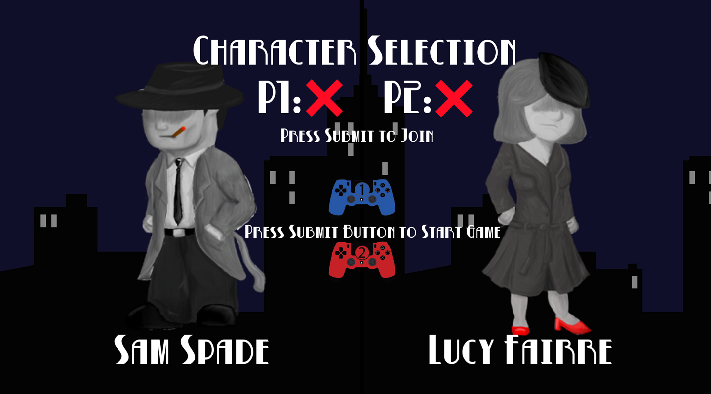 Pulp Legend's Charater Selection Screen